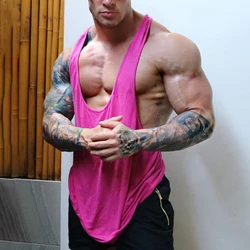 Summer Casual Men's Tank Tops Sports Fitness Gym Vest Oversized O Neck Straps Sleeveless Pure Color Camisole Men Clothes Fashion