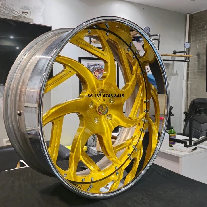 

SJ 26-inch forged wheels, concave wheels 5x130 5x114.3 5x120 5x112 wheels 5x127 6x139.7 wheels 19-inch 2-piece car hub ring