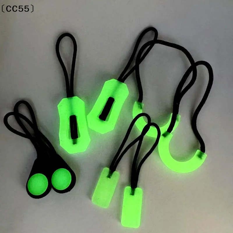 

10Pcs Glow In The Dark Zipper Head Luminous Zipper Pull Rope Anti-lost Backpack Clothes Jackets Slider Head Sewing Repair 〔CC55〕