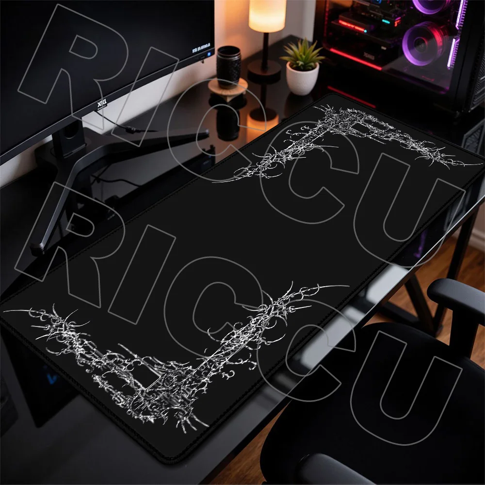 

HD Gothic Black White cross Mouse Pad Non-slip Rubber Gamer Computer Desk mat Laptop Office Large 400x900mm placemat MousePad