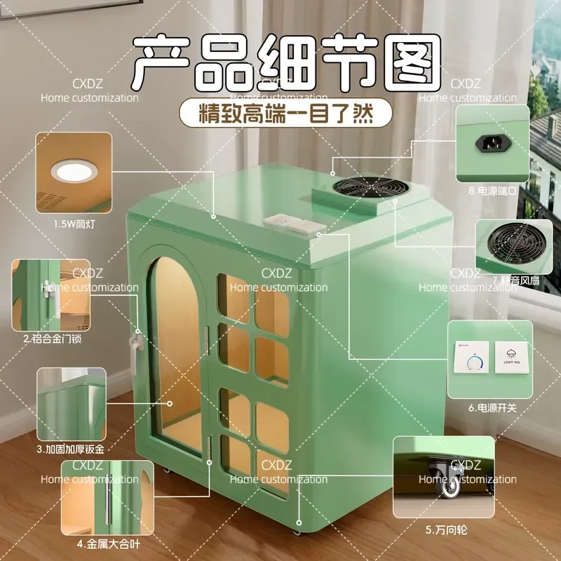 Soundproof Cat Cage Hut Movable Pet Room for Cats and Dogs Universal Small Household Silent Compartment Sleeping Cabin