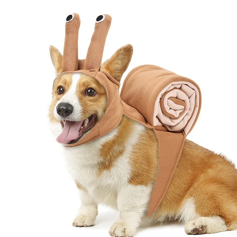 Dog Halloween Costume Pet Cute Snail Hooded Vest Cosplay Clothes Outfit for Cat Party Decoration Supplies