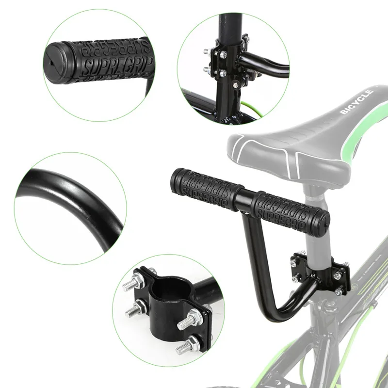 New Bicycle Rear Seat Saddle Soft Bicycle Child Seat With Back Rest With Handle Armrest Footrest Pedals Cycle Accessories Parts