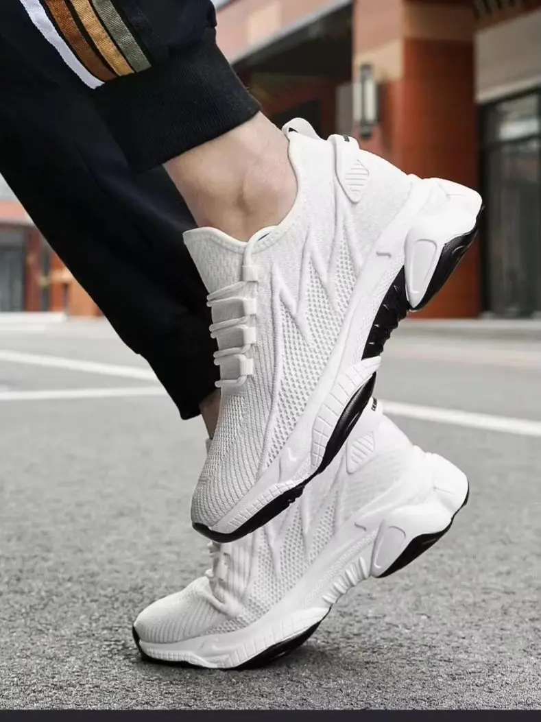 2026 Winter Herren Sneaker mit erhöhter Sohle, lässige Schuhe mit 8 cm Absatzhöhe für den Sommer, atmungsaktiv, 6 cm Absatzhöhe – Detail 2