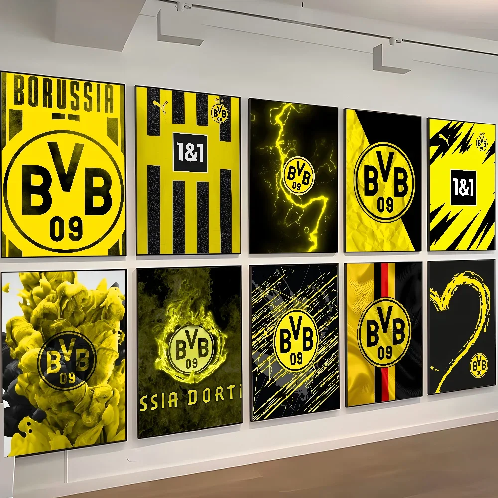 1 قطعة B-بوروسيا D-Dortmund نادي المشارك ذاتية اللصق الفن ورق مقاوم للماء ملصق مقهى بار غرفة جدار ديكور