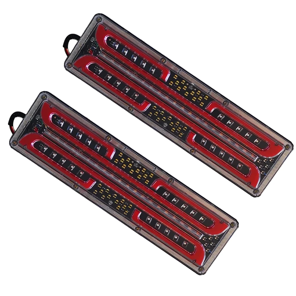 

2pcs 24V 3 in 1 46cm LED Trailer Tail Lights Stop Brake Flowing Turn Signal Tail Running/Tail Lights for Truck Trailer Lights