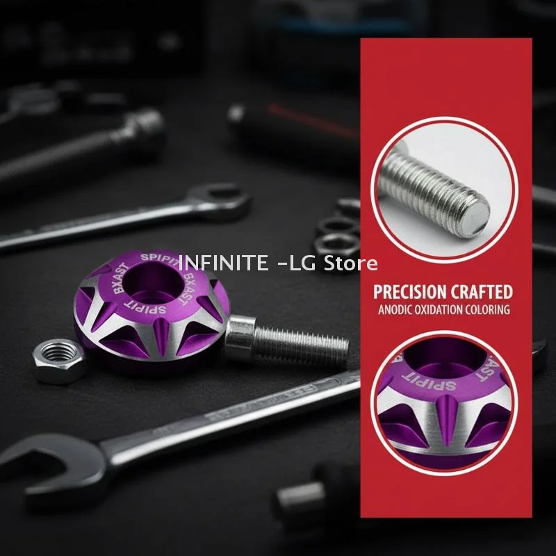 6MM Alloy Plate Bolts For Motorcycles & Cars - License Plate Screws