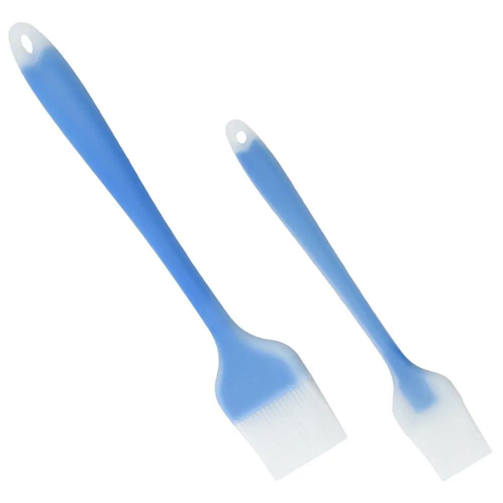 

2 Pcs Blue Silicone BBQ Brush for Grilling Baking Kitchen Tools Oil Painting Pastry Cooking Basting Barbecue Household