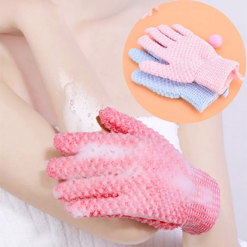 Bath Glove Bath Exfoliating Mitt Gloves For Shower Body Brush Fingers Towel Body Massage Sponge Decontamination Bath Towel