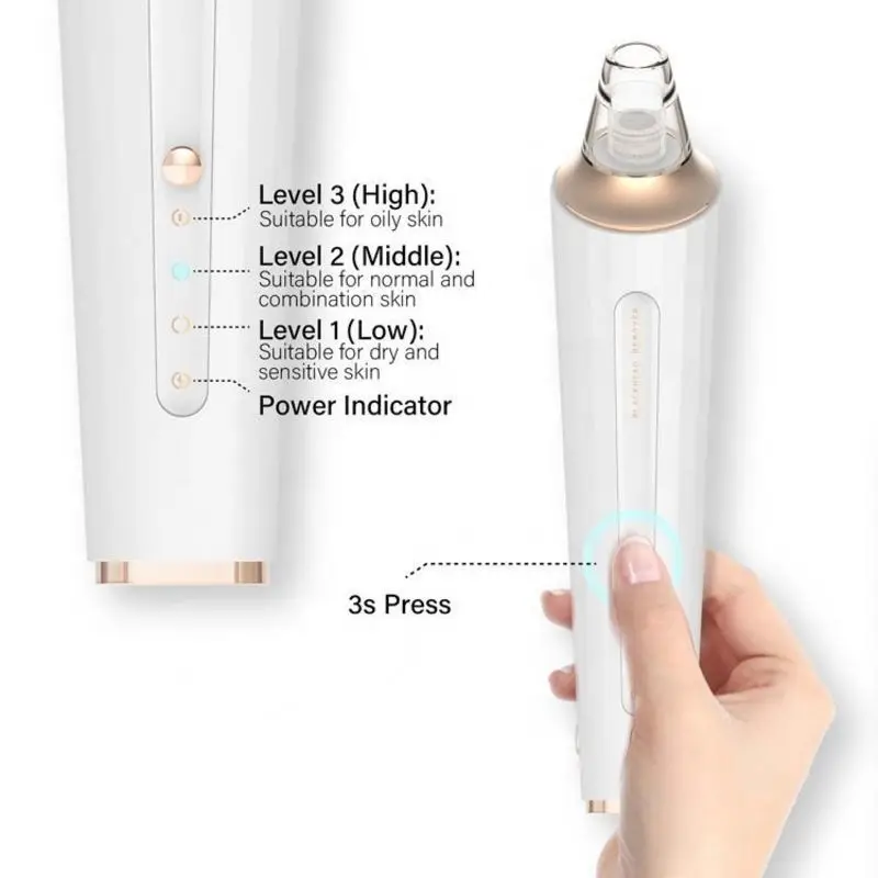 Rimozione di comedone portatile pulizia sottovuoto olio per l'acne del viso aspirazione elettrica per punti neri per uso domestico strumenti di bellezza per la cura della pelle