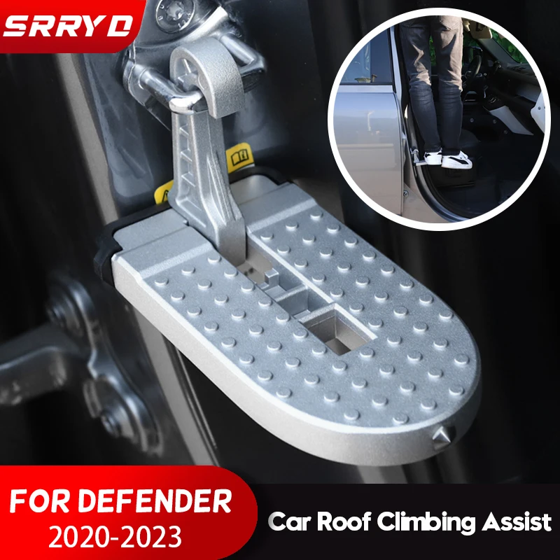 For Land Rover Defender Door Lock Button on The Roof Rack Assist Ladder Climbing Pedal Cross-country Pedal Modification