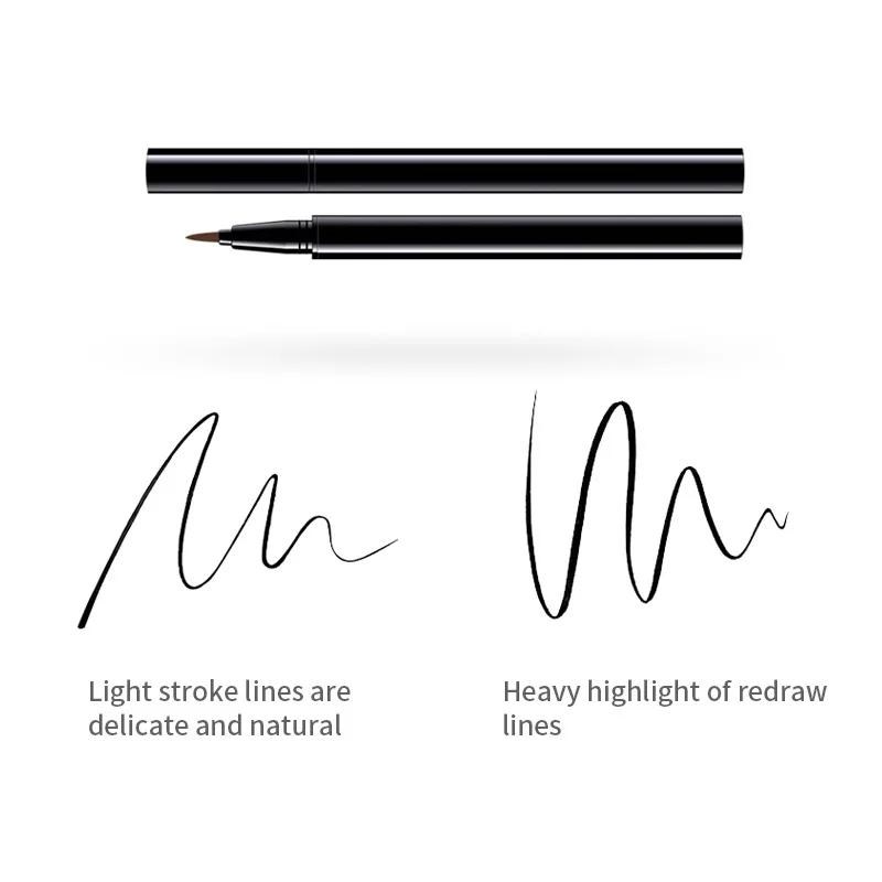 No Logo Black Waterproof Quick Eyeliner Liquid Long Lasting Eye Liner Pencil Natural Makeup Cosmetic