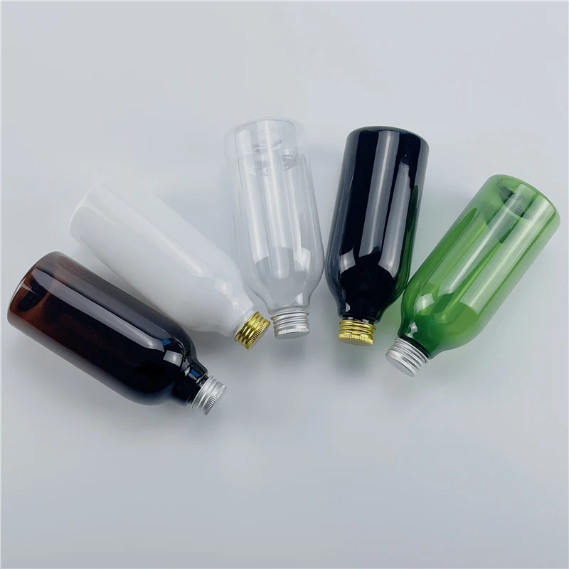 Helder Wit 300 ml x 20 Lege Hervulbare Plastic Flessen Met Aluminium Schroefdop Plug Cosmetica Reizen Kleine Toner Olie Containers