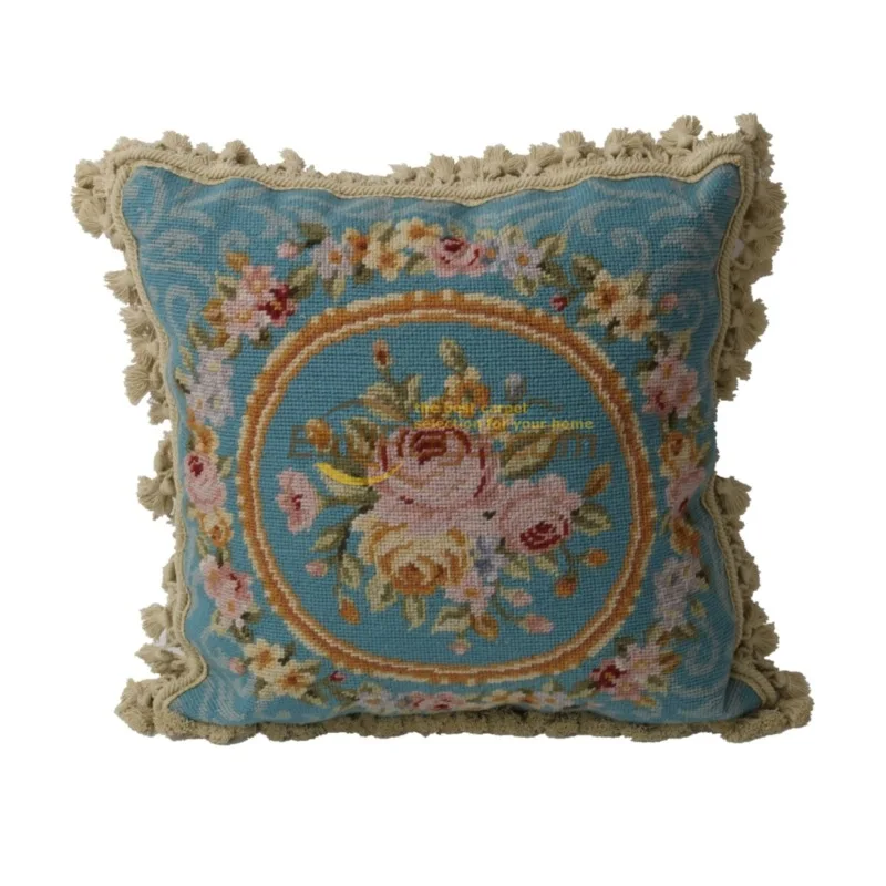 

Customized velvet pillow: Soft and Stylish Needlepoint Cushion
