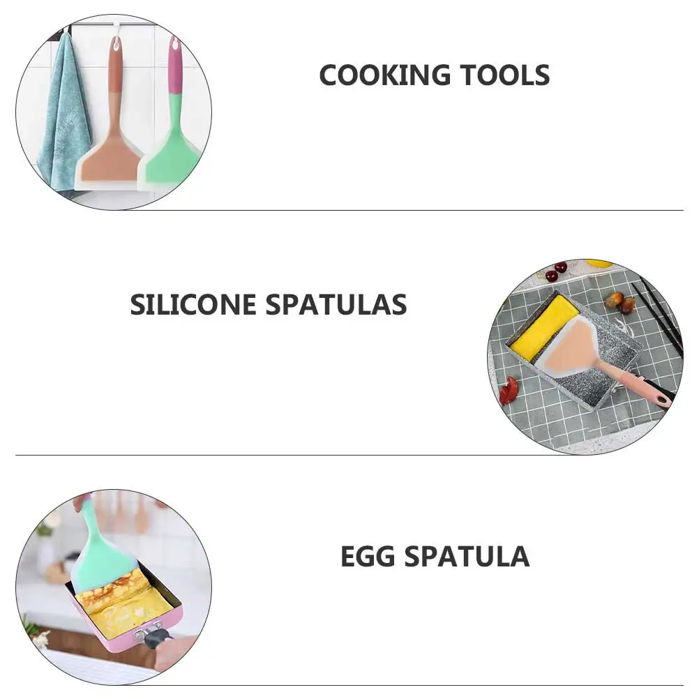 

2Pcs Silicone Fish Shovel Spatula Green Cooking Tools Nonstick Pans Mini Pancakes Kitchen Barware Baking Tools Safe Food