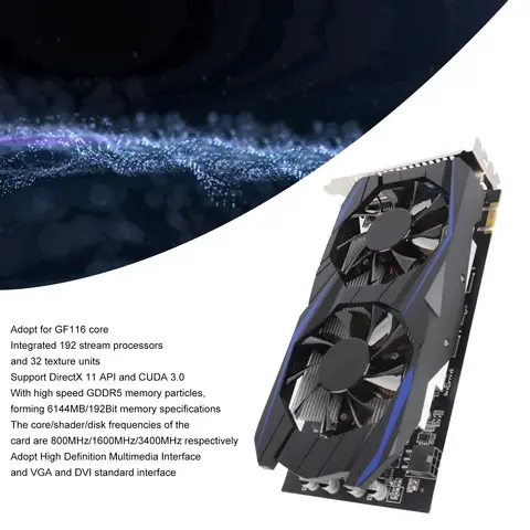 Computer Graphics Card Gaming Graphics Card 3D Stereo Display 192BIT Dual Fan GDDR5 GTX550Ti 6GB 2560x1600 for Business