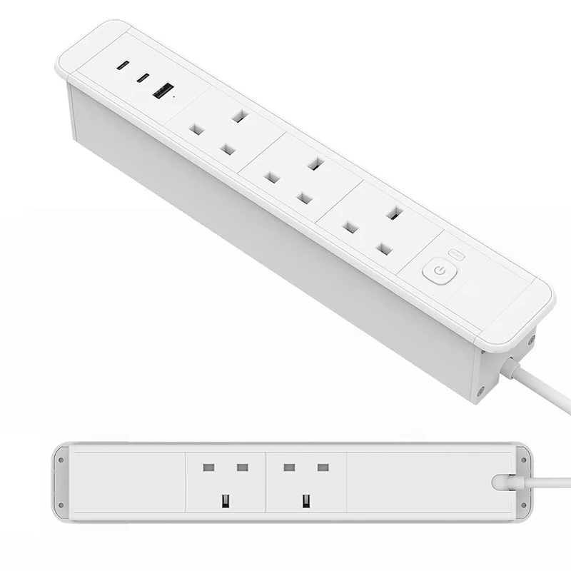 Embedded socket front and back British standard power supply USB65W fast charging multi-function concealed socket