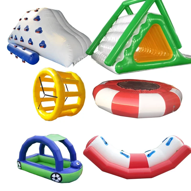 Water Park Toys Inflatable Seesaw Swimming Pool Floating Triangle Slide