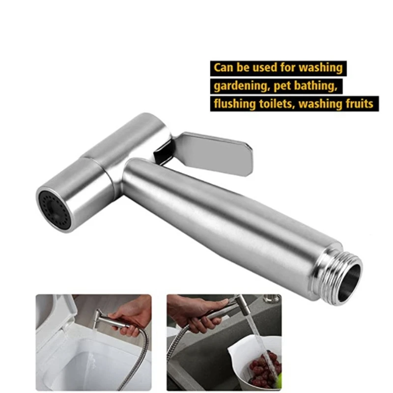 Stainless Steel Handheld Toilet Bidet Sprayer Bathroom Shower Water Spray Head