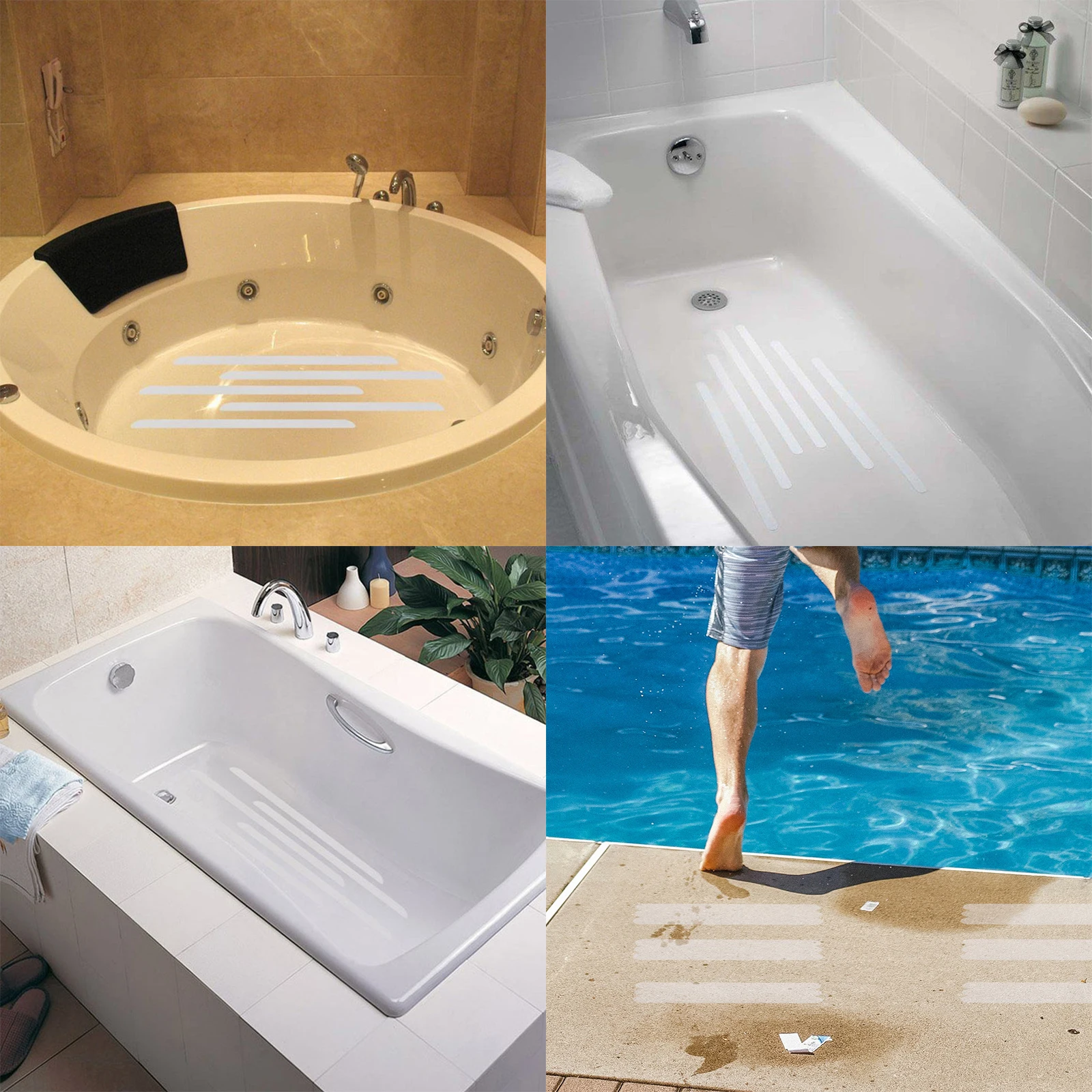 

36 Pcs Non-slip Tape Solution for Tub Stickers Grip Bathtub Strips Anti Floor Child