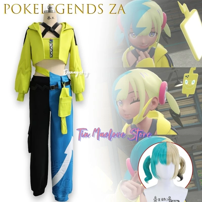PokeLegends ZA Canari Cosplay ssirsissi 상 Personaje de anime personalizado Traje de juego de rol Rendimiento Ropa de baile moderno Fiesta de Halloween