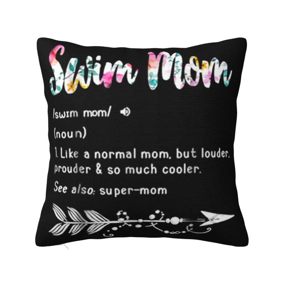 Awesome Swim Mom 8211 Mom Definition Mothers Day Hipster Original Farmhouse High Quality Tops Pillow Case