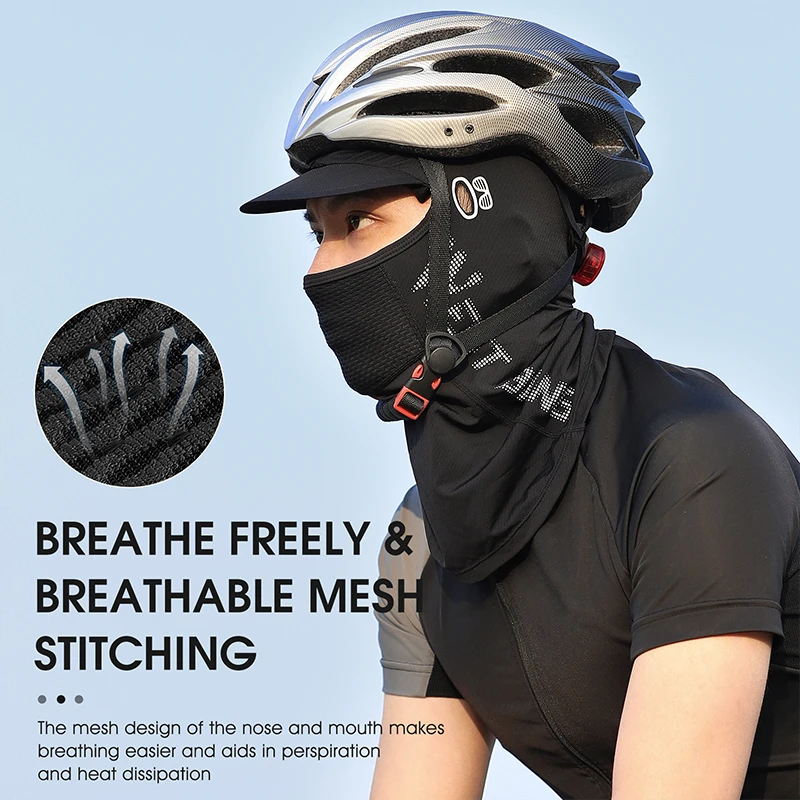 WEST BIKING Summer Cycling Caps Cooling Full Face Mask MTB Bicycle UV Protection Ice Silk Balaclava Breathable Fishing Sport Hat