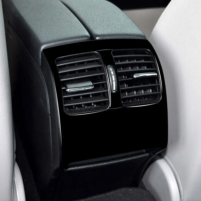 Car Accessories Piano Black Soft PVC Plastic Rear Air Condition Outlet Panel Cover Trim For Mercedes Benz C Class W204 2007-2013
