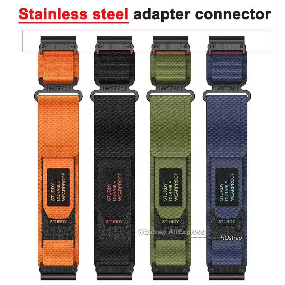 New Nylon Strap for Garmin Fenix 7 6X 6pro 5X 5 3HR Tactix 7Pro Sport Bracelet for Garmin Watch Band 26mm 22mm 20mm Accessorie