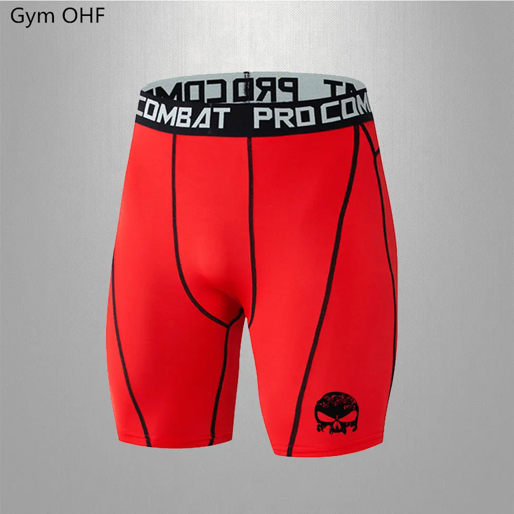 Men Shorts Gym Shorts Compression Running Short Sport Training Quick-Drying Bottoms Printing Fitness Jogging Workout Short Pant