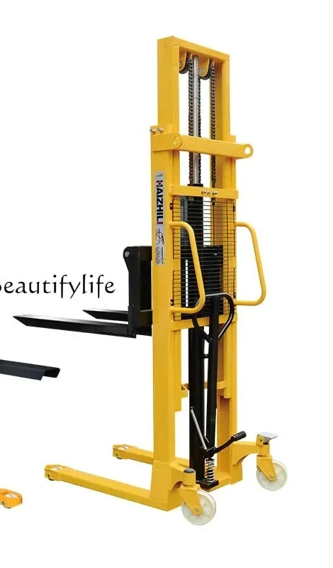 

*parts and accessoriesManual hydraulic stacking truck loading and unloading raised stacking forklift small lifting forklift