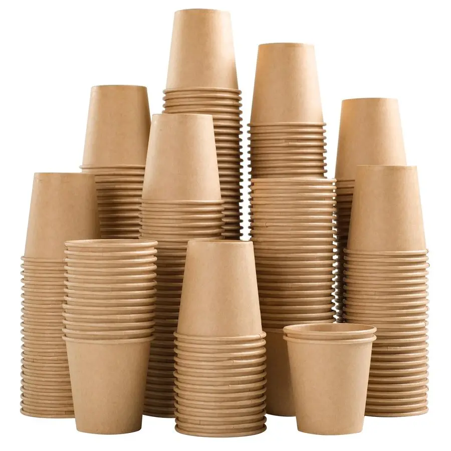 

1200 Pack 3 oz Kraft Paper Cups, Disposable Bathroom Cups, Mini Mouthwash Cups, Hot Cold Beverage Drinking Cup for Gargle Espres