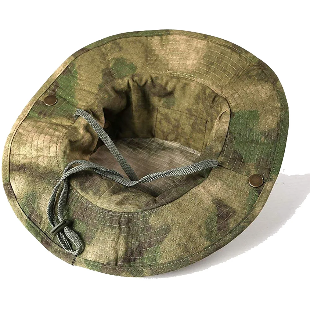 Summer Outdoor Boonie Hat Caps Bucket Hats Panama Summer Cap Hunting Hiking Outdoor Camo Caps Men