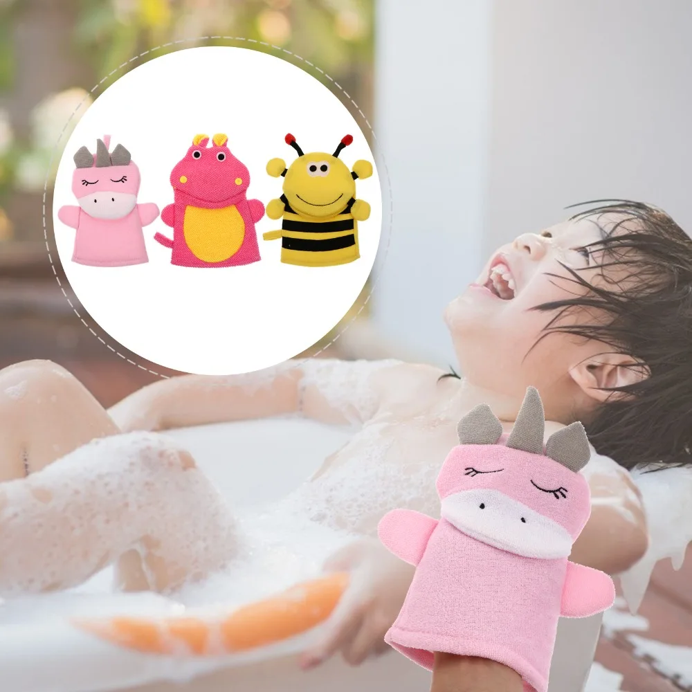 Macio crianças toalhas de banho escovas do bebê dos desenhos animados forma animal luvas de banho para crianças banho limpo lavagem massagem chuveiro esponja