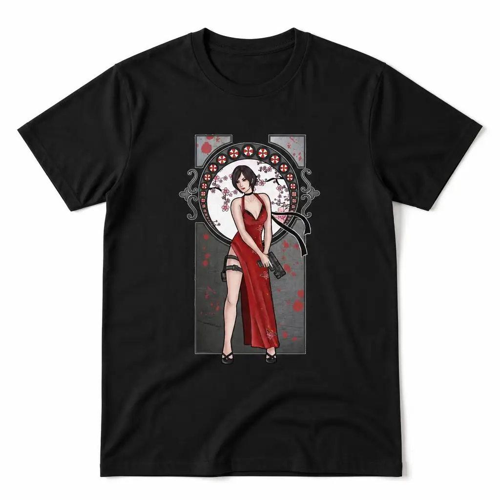 Ada Wong Residents Evils  Men Retro T Shirt 100% Cotton Clothing Fun Short Sleeve Tee Gift T-Shirts