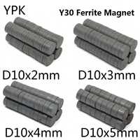 10 20 50PCS/LOT Ferrite Magnet 10*2 10*3 10*4 10*5 Strong Y30 Disc MAGNET 10x2 10x3 10x4 10x5 Black Round Speaker Magnets