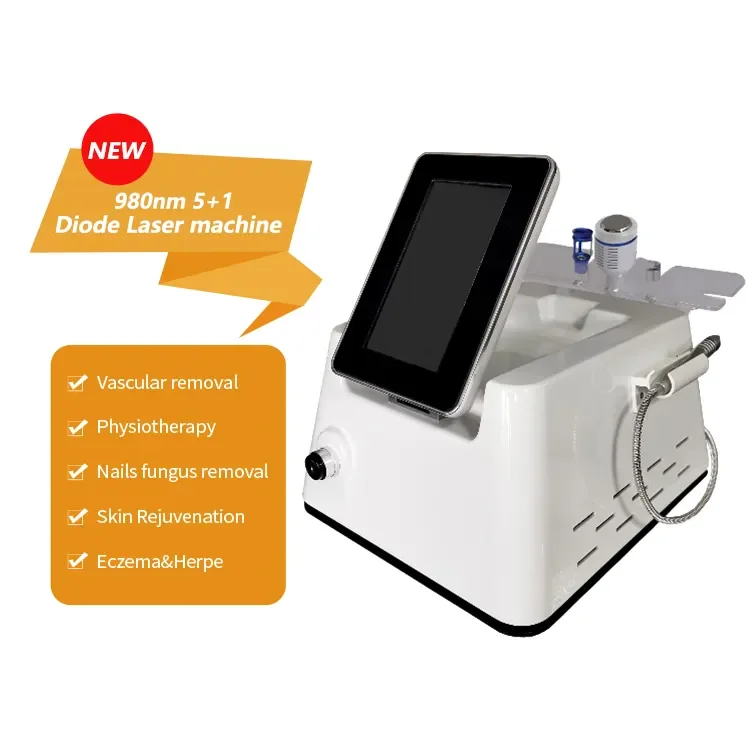المحمولة 980nm ديود ليزر العنكبوت العلاج آلة إزالة الأوعية الدموية إزالة فطريات الأظافر إزالة الجلد تجديد جهاز تجميل #4