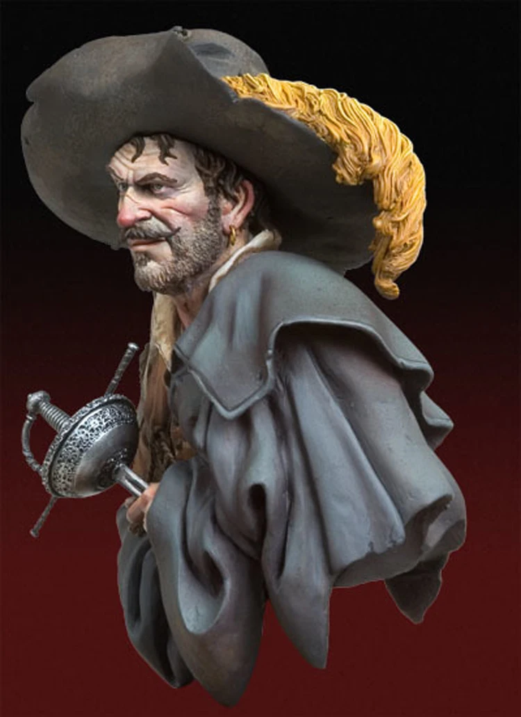 نموذج راتنج الناهب تمثال نصفي ، GK ، موضوع تاريخي ، مجموعة مفككة وغير مصبوغة ، #2