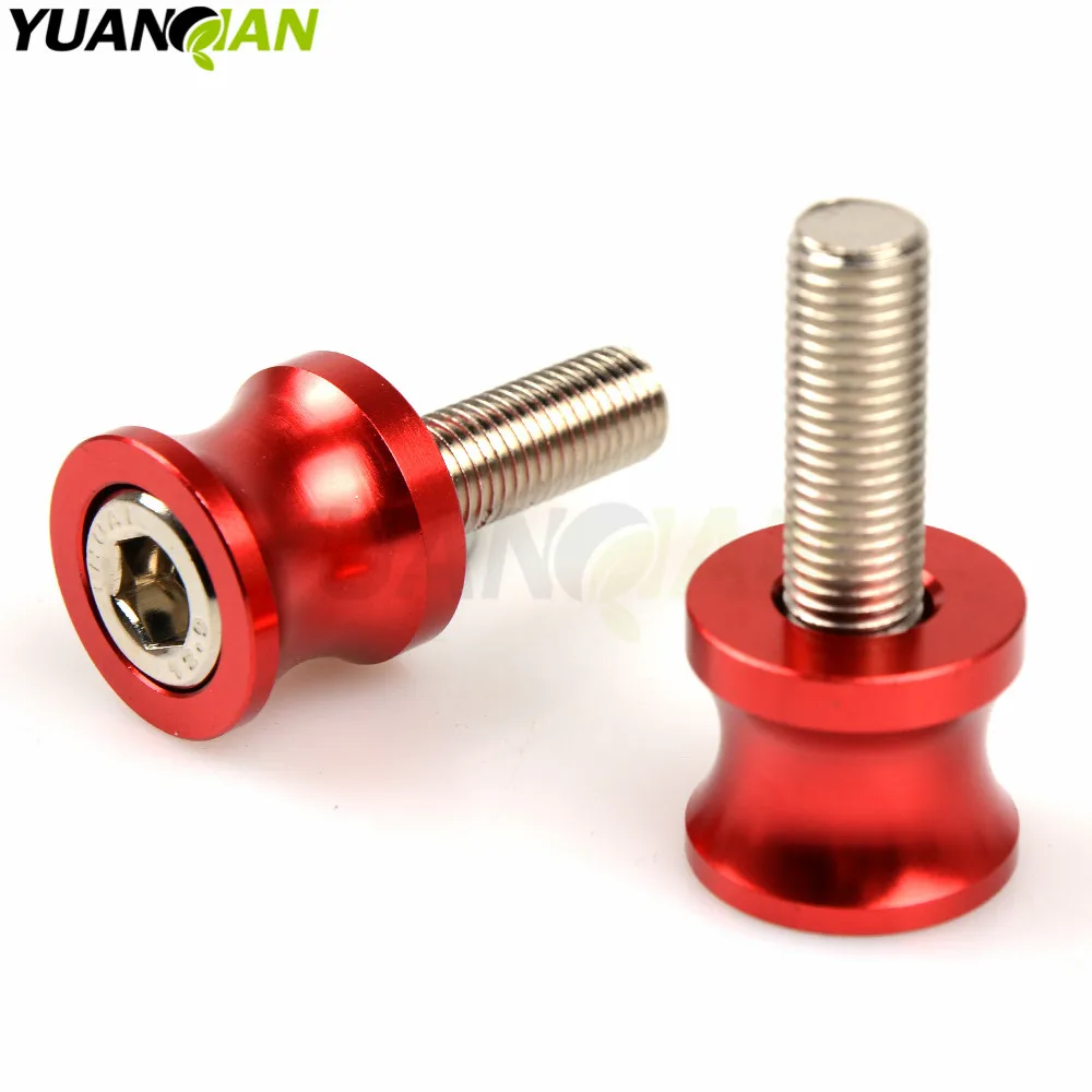 6 مللي متر 8 مللي متر 10 مللي متر دراجة نارية جزء CNC الألومنيوم Swingarm بكرات المنزلق لكاواساكي z800 z1000 ياماها r1 r3 r6 r15 r25 mt-07 mt-09