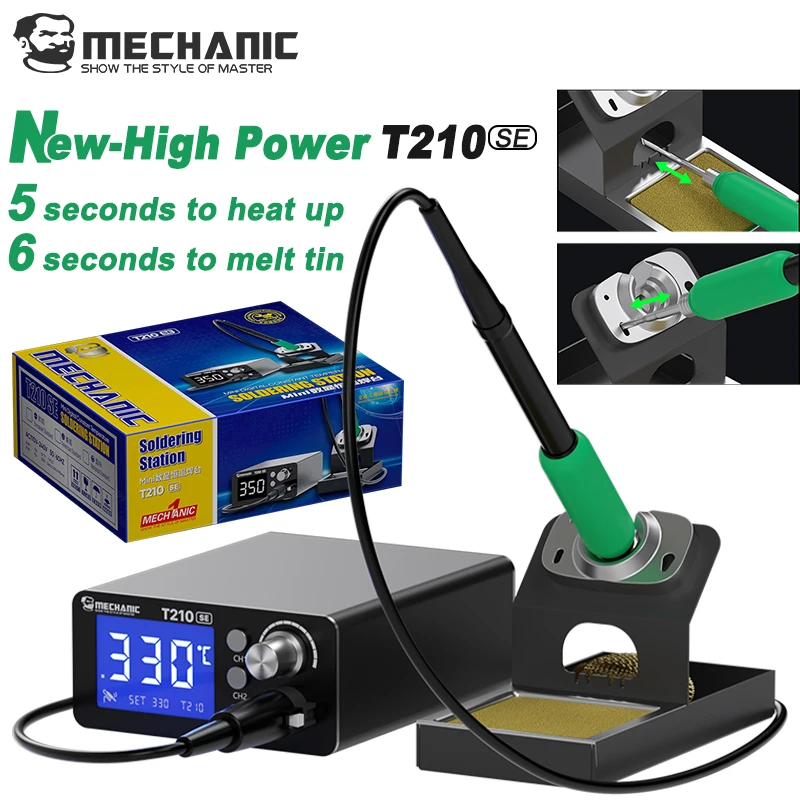 【MECHANIC】 T210 SE Soldering Station LED Digital Adjustment Auto Sleep Quick Heating  Micro Electronic Repair Welding Tools