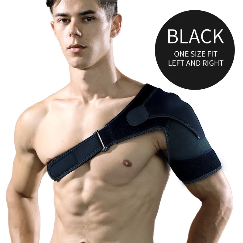 Adjustable Breathable Gym Sports Care Single Shoulder Support Back Brace Guard Strap Wrap Belt Band Pads Bandage for Men Women