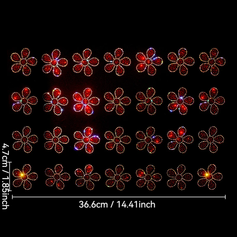 

High-quality rhinestone rhinestone small flower pattern ironed on sweater coat clothing accessories fashionable large patches