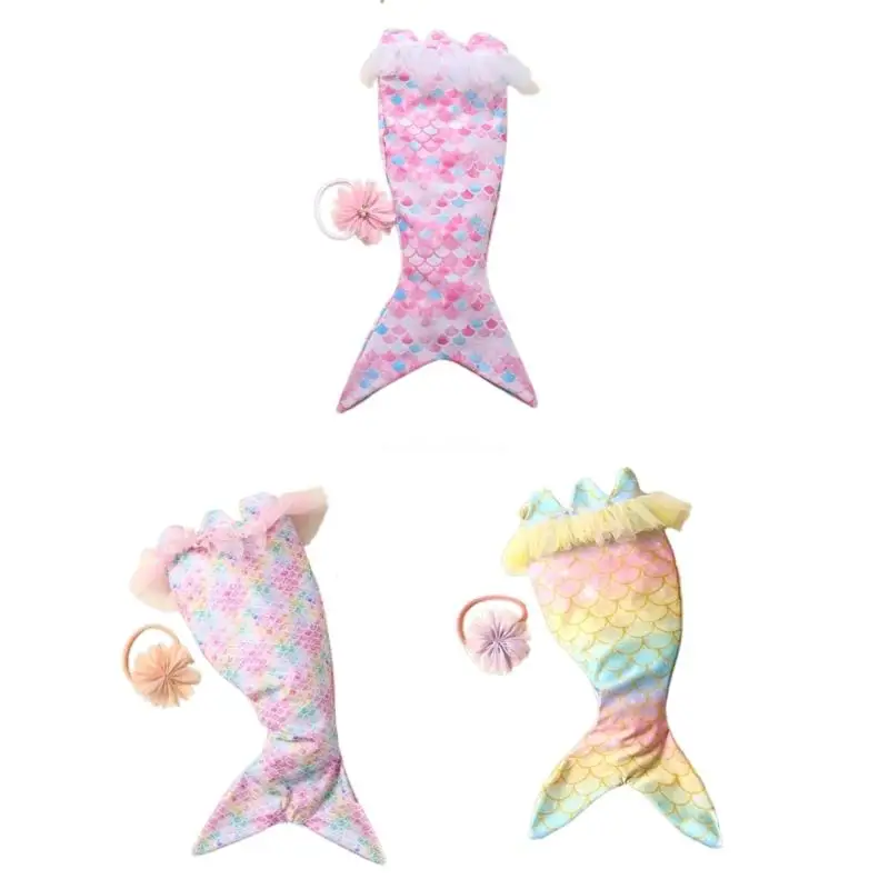 

Cartoon Mermaids Costume Baby Photoshooting Clothes Hairband Newborn Photo Props