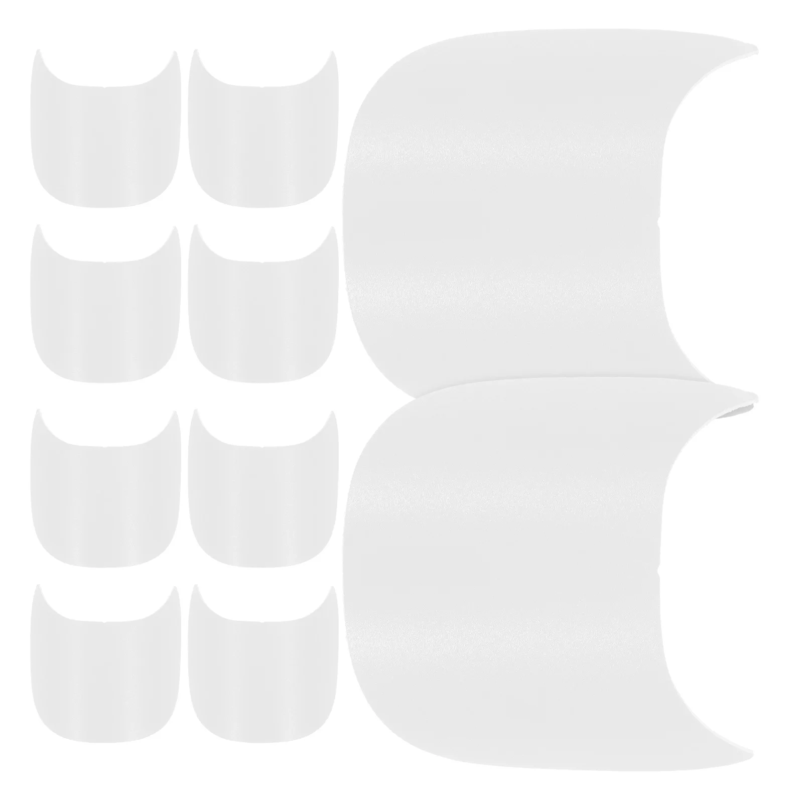 

10pcs Hat Brim Accessories 18x9 5cm Curved Design White Plastic Cap Visor Inserts for Baseball Golf Hats Women