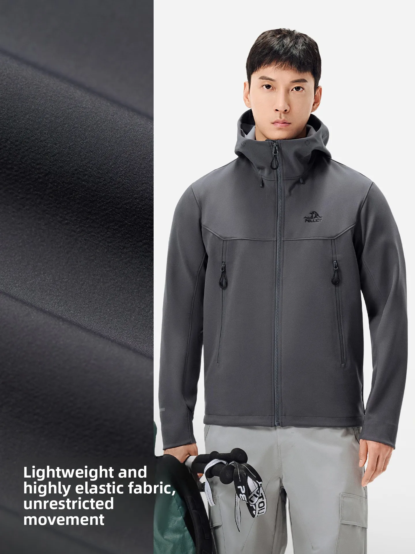 

Pelliot Men's Outdoor Casual Jaet Lightweight Windproof Wearable Mountain Clothes Soft ell Sport Coat Ci Outdoor