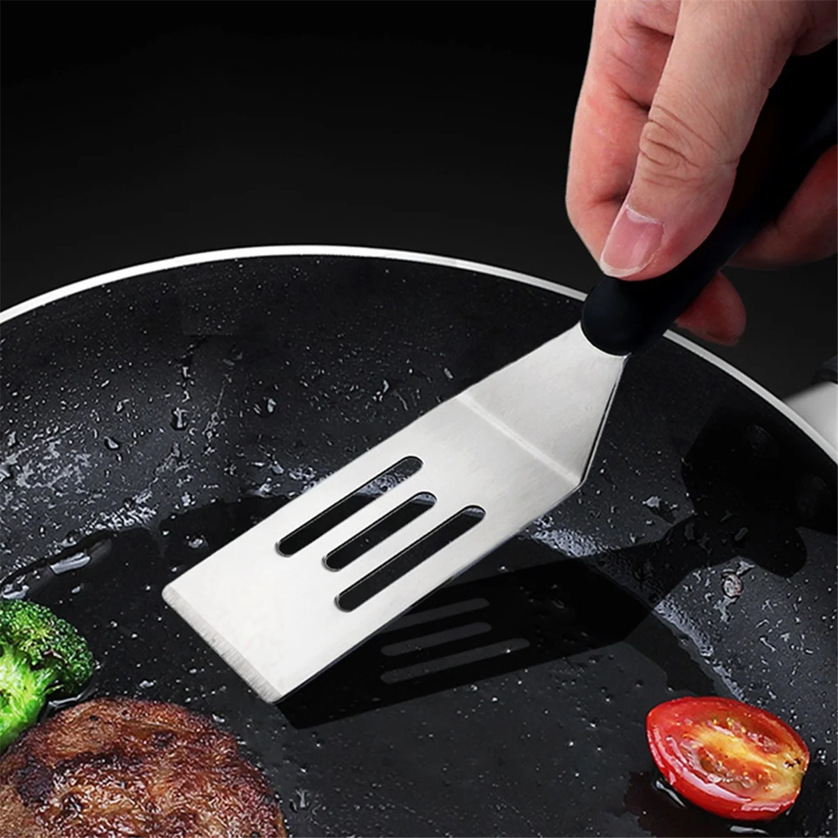 Small Spatula 2 PCS, Mini Serving Spatula for Kitchen Use, Metal Spatula for Serving and Turning, Perfect for Pancakes