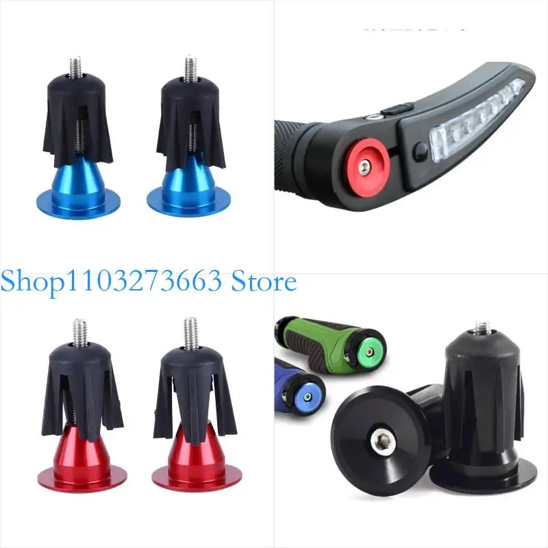 

R6FE 1 Pair Bike Handlebars End Caps Bicycles Handlebars Grip End Plugs Aluminum