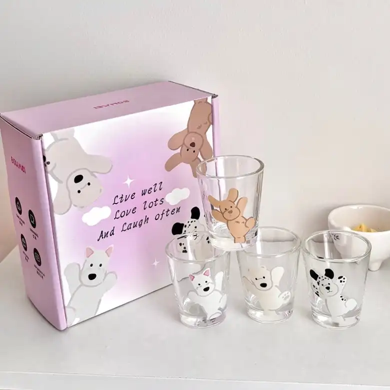 

Подарочный набор Cute Puppy Soju Glass — набор из 4 шт., емкость 50 мл