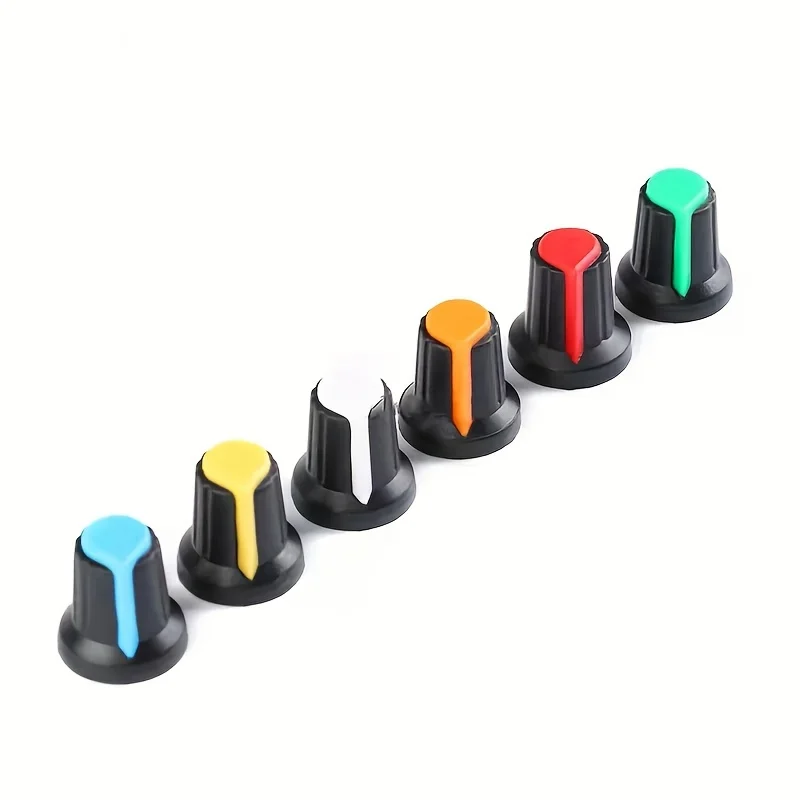 12pcs Potentiometer knob switch cap (peach heart button A variety of colors) diameter 6 mm diameter 15 mm * 17 mm high