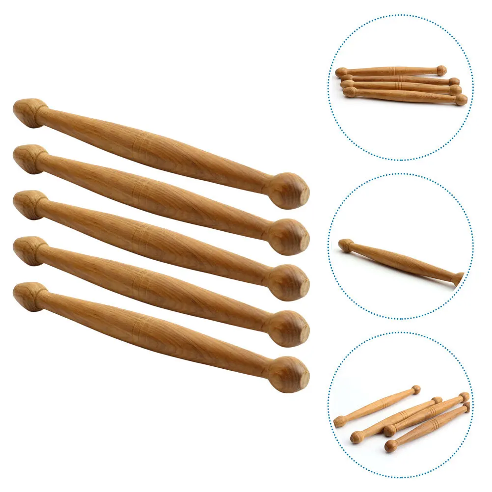

5Pcs Wooden Massage Sticks for Hand Foot Body Acupoint Muscle Relaxation Portable Lightweight Massaging Rods Traditional Therapy
